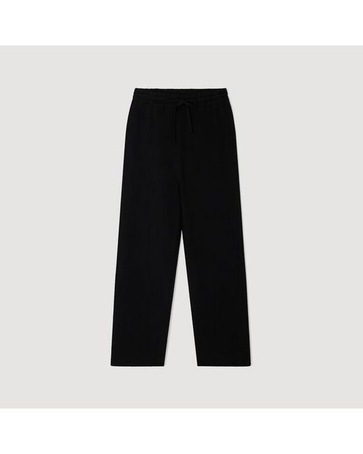 Sandro Black Knit Jogging Bottoms for men