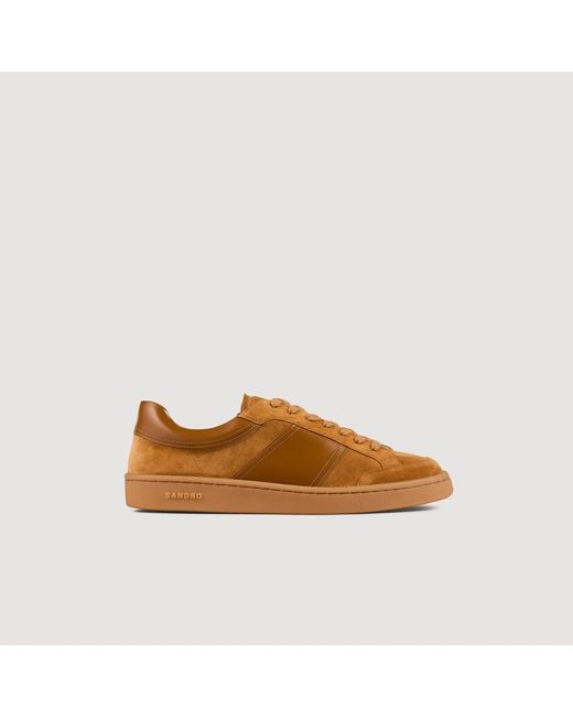 Sandro Brown Suede Trainers for men