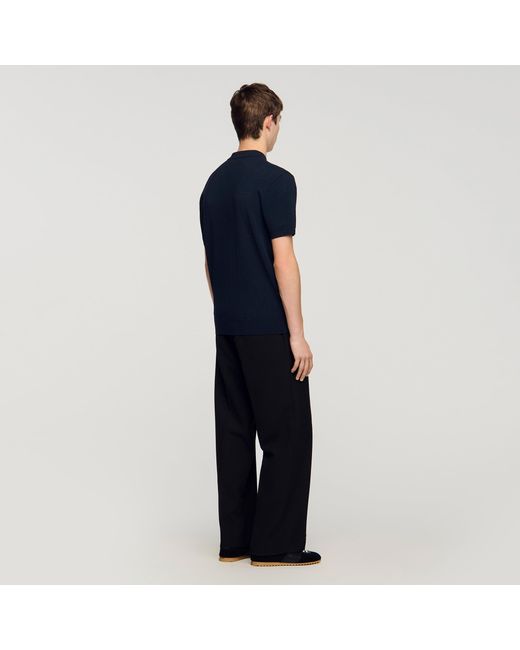 Sandro Blue Openwork Shirt for men