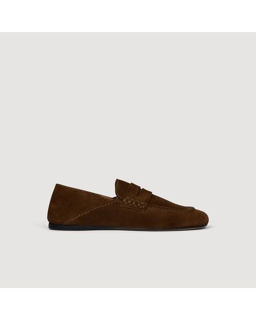 Sandro Brown Suede Loafers