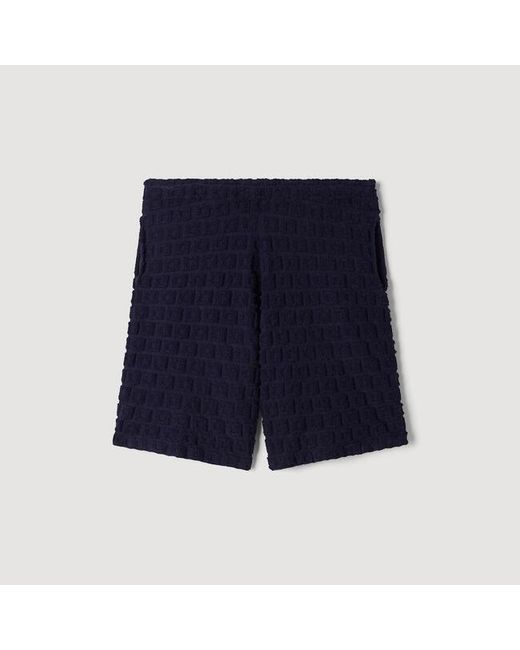 Sandro Blue Terry Cloth Shorts for men