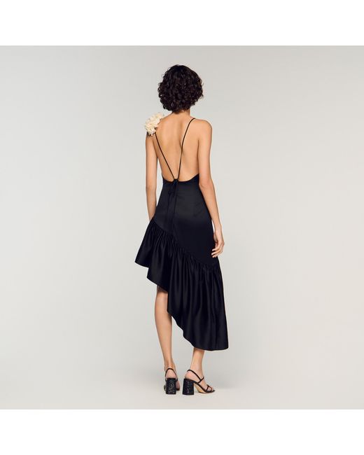 Sandro Blue Short Ruffled Dress