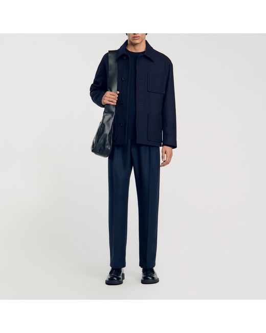 Sandro Blue Workwear Jacket for men