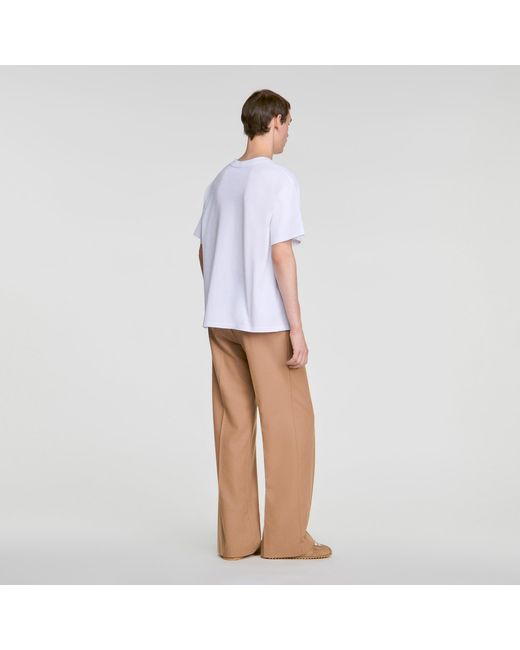 Sandro White Oversized T-Shirt for men