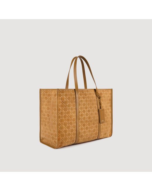 Sandro Brown Split Leather Shopping Bag for men