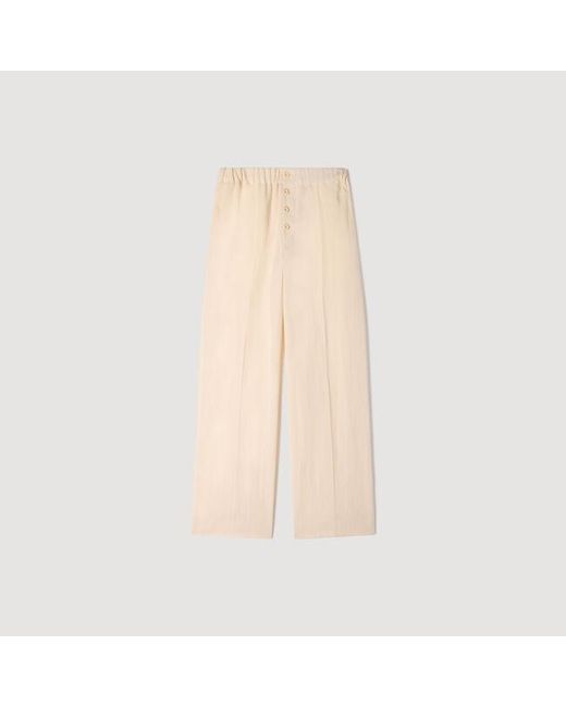 Sandro Natural Flowing Elasticated Trousers for men