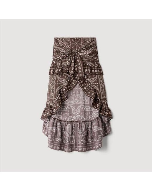 Sandro Multicolor Bandana Print Short Skirt