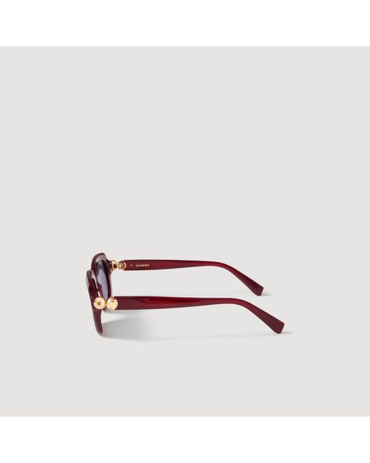 Sandro Purple Logo Detail Sunglasses