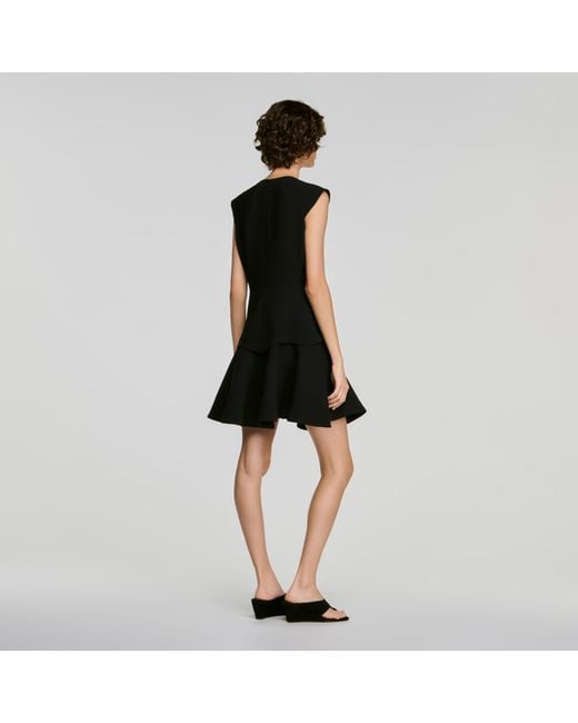 Sandro Black Short Button-Up Dress