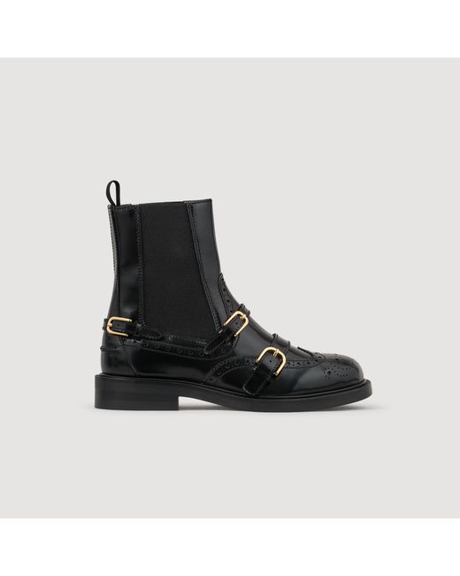 Sandro Black Chelsea Boots
