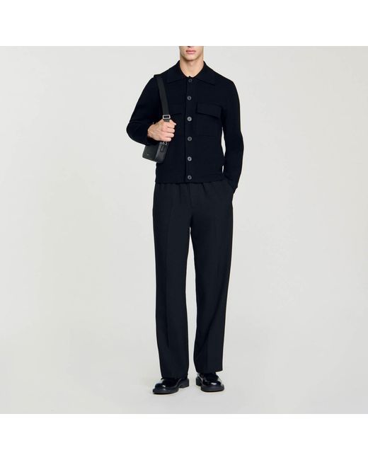 Sandro Blue Knit Jacket for men