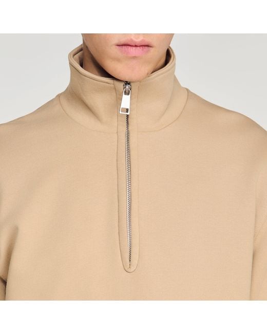 Sandro Blue Cotton Sweatshirt for men