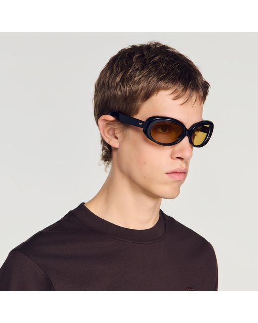 Sandro Black Oversized Sunglasses for men