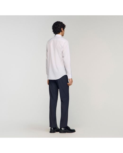 Sandro White Cotton Shirt for men