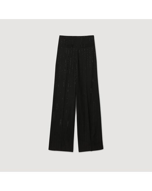 Sandro Blue Sequinned Suit Trousers