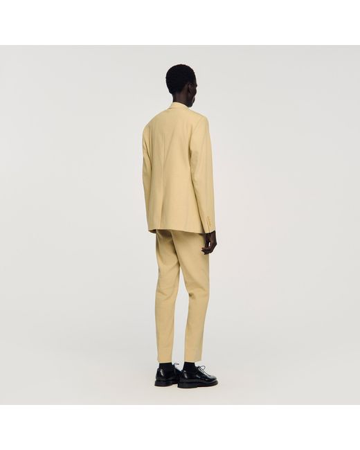 Sandro Metallic Classic Linen Suit Jacket for men