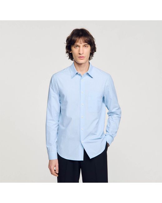 Chemise en coton Sandro pour homme en coloris Blue