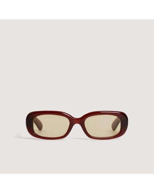 Sandro Brown Rectangular Sunglasses for men