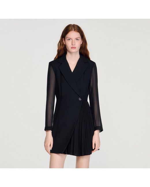 Sandro Blue Wraparound Dress