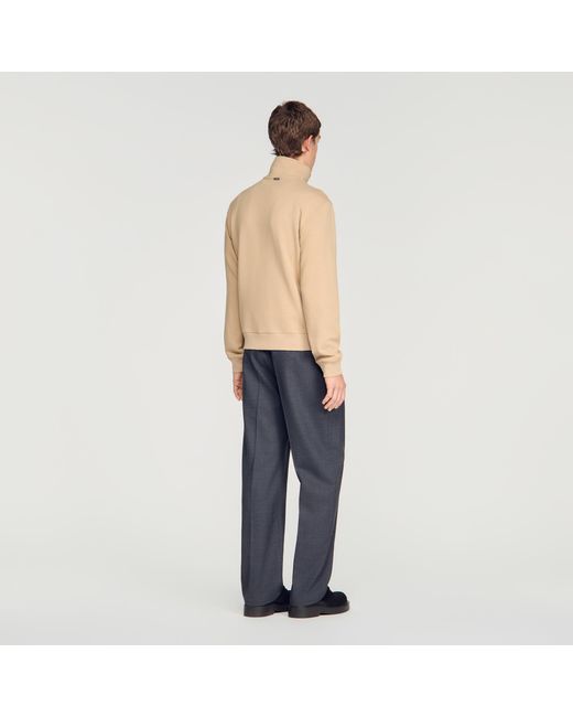 Sandro Blue Cotton Sweatshirt for men