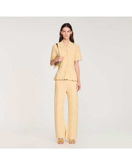 Sandro Natural Strass Cardigan