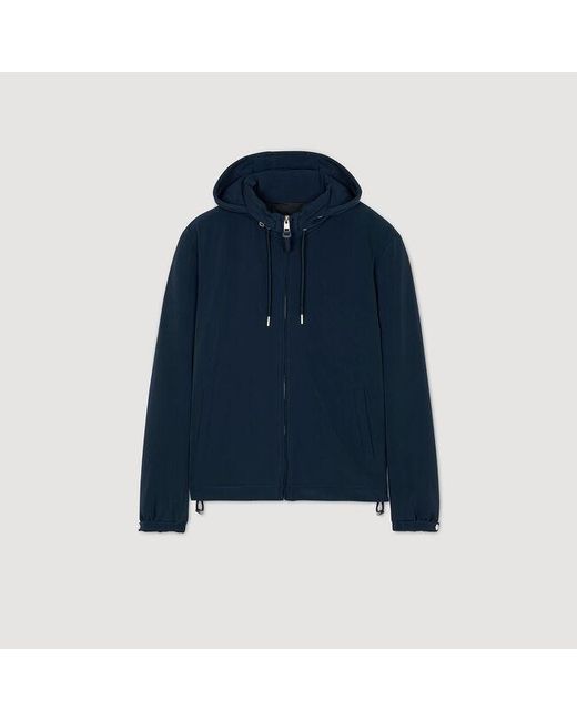 Sandro Blue Technical Fabric Jacket for men