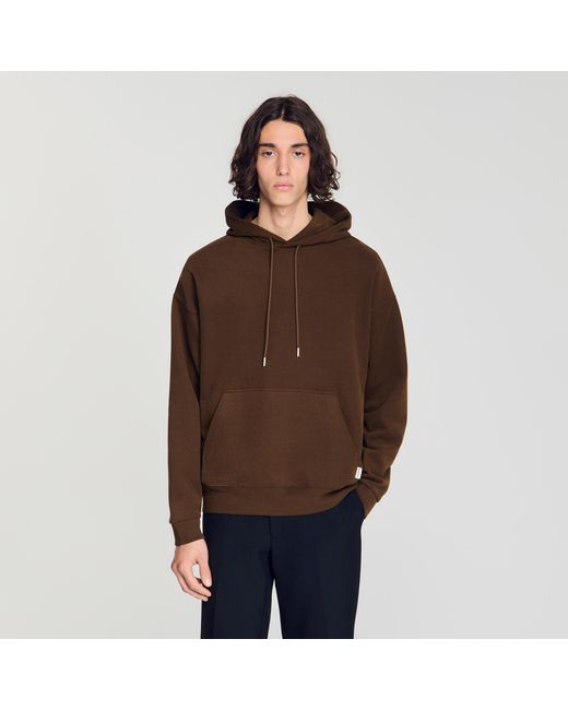 Sandro Brown Oversized Hoodie for men