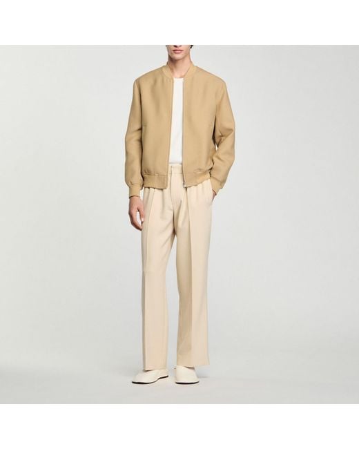 Sandro Natural Zip-Up Jacket for men