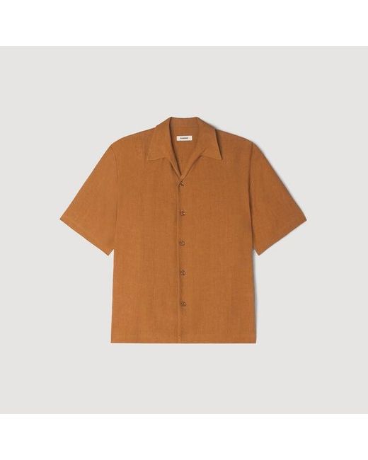Sandro Blue Linen Shirt for men