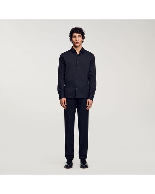 Sandro Blue Plain Shirt for men