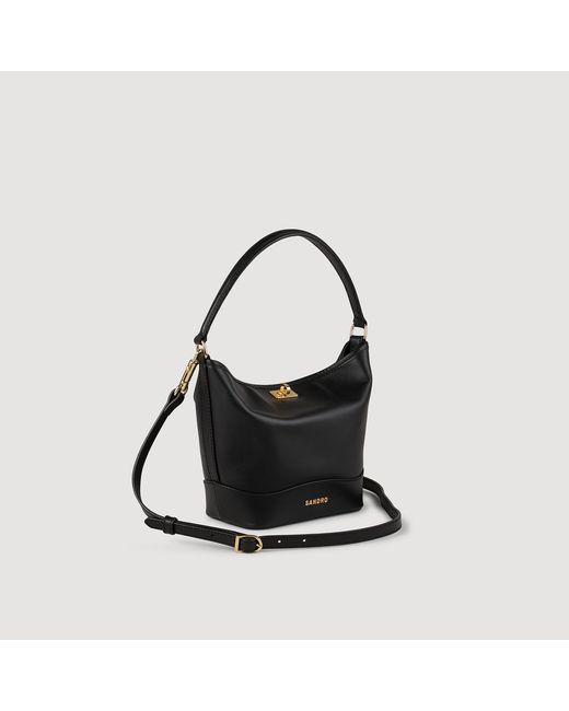 Sandro Black Tangoso Mini Leather Bag