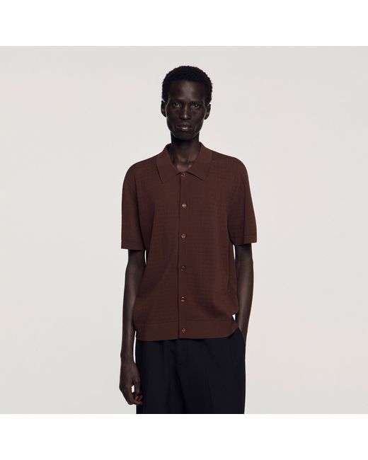 Sandro Red Openwork Shirt for men