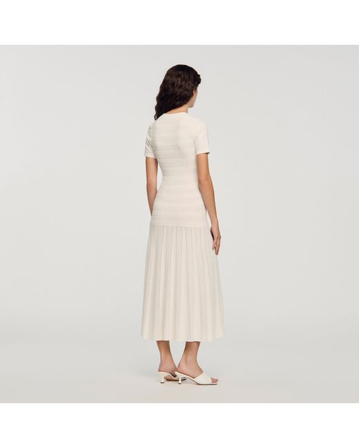 Sandro Natural Knit Maxi Dress
