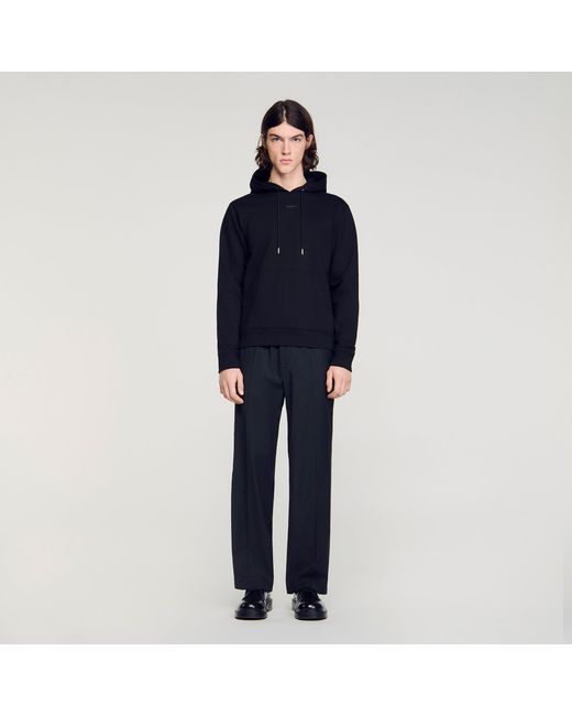 Sandro Blue Logo Sweatshirt for men