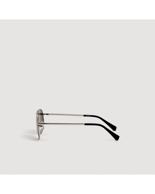 Sandro Green Metal Aviator Sunglasses for men