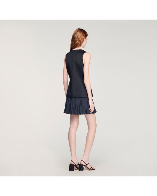 Sandro Blue Short Bubble Dress