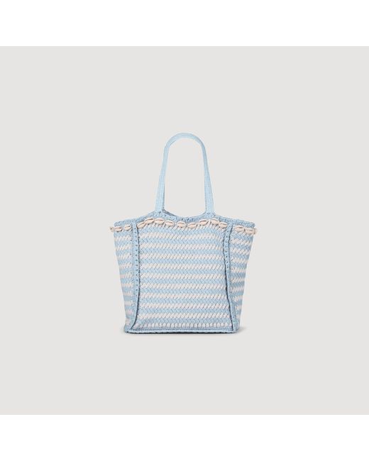 Sandro Blue Crochet Bag