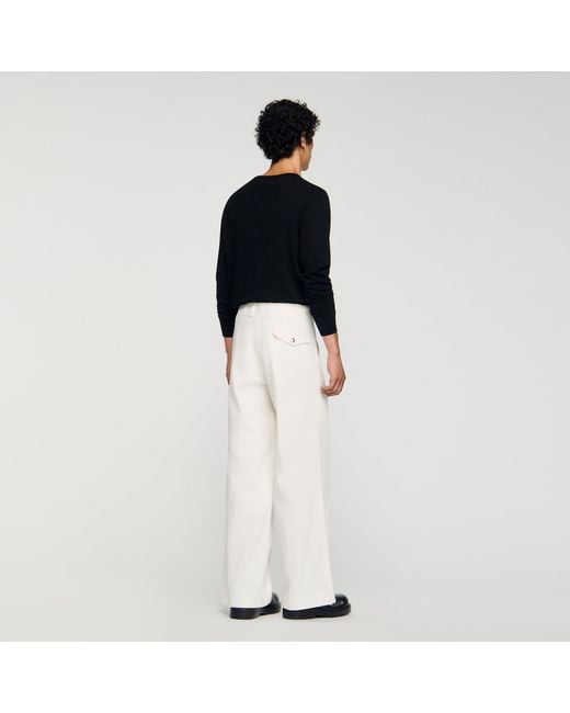 Sandro Black Wide-Leg Trousers for men