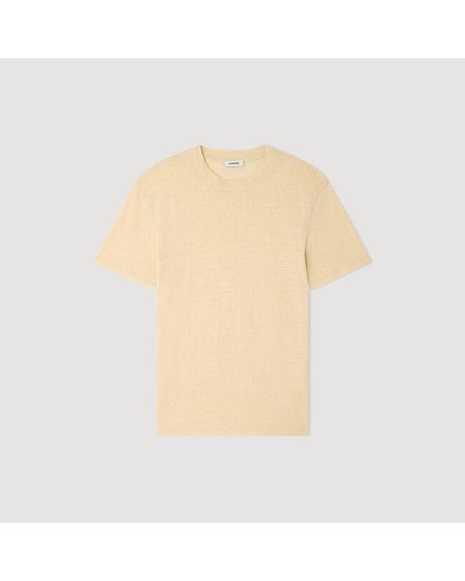 Sandro Natural Linen T-Shirt for men