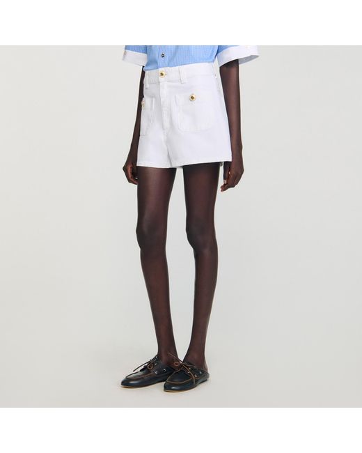 Sandro Blue Denim Shorts