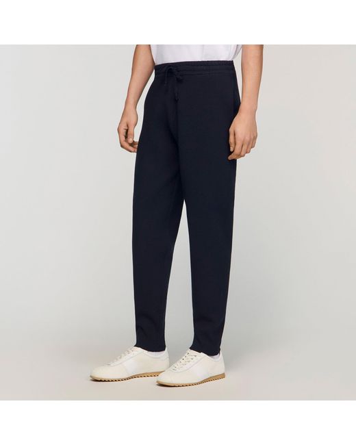 Sandro Blue Knit Jogging Bottoms for men
