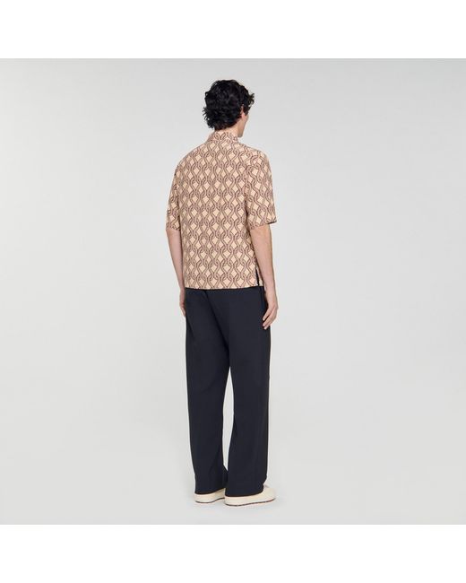 Chemise fluide imprimé corde Sandro pour homme en coloris Brown