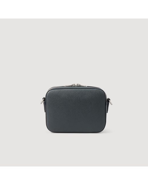 Sandro Black Small Reconstituted Leather Bag for men