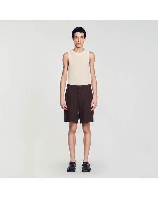 Sandro Multicolor Wide-Leg Shorts for men