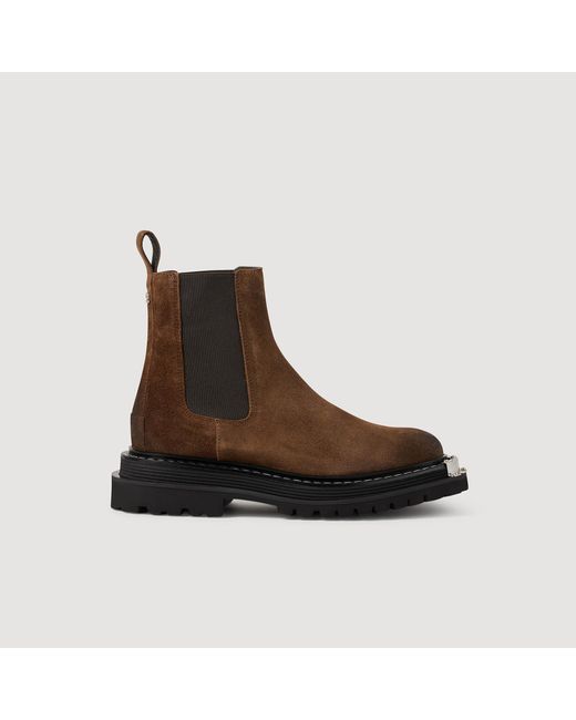 Sandro Brown Leather Boots