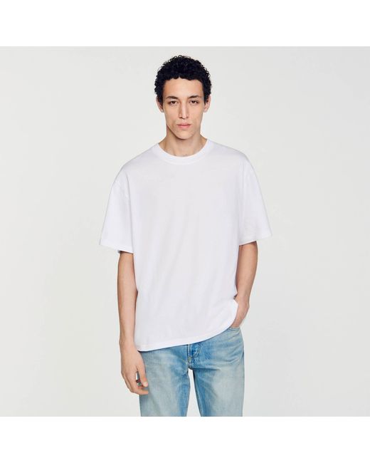 Sandro Blue Oversized T-Shirt for men