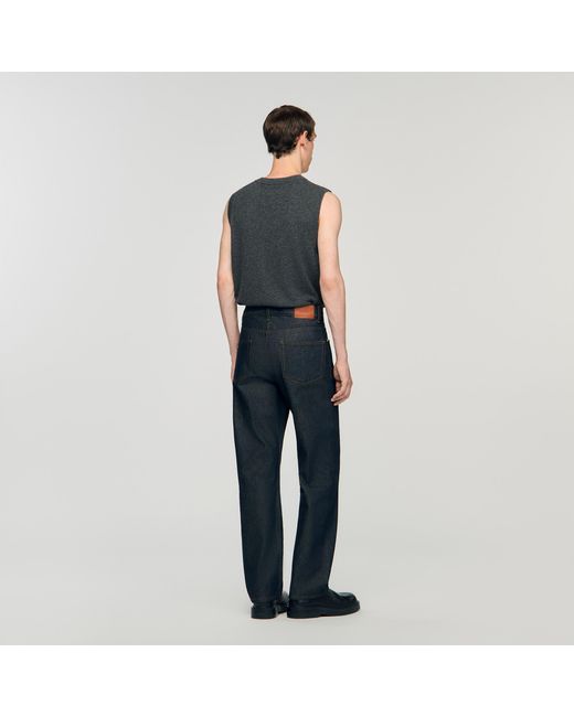 Sandro Black Regular Jeans for men
