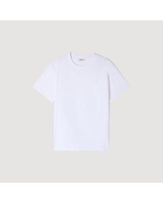 Sandro Blue T-Shirt With Double S Patch for men