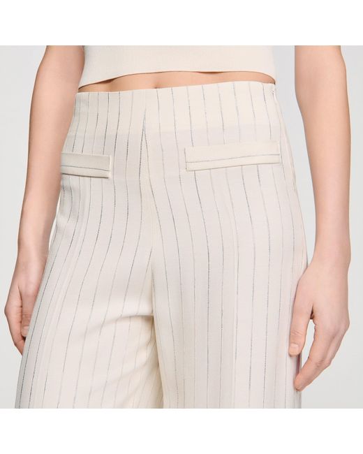 Sandro Natural Striped Trousers