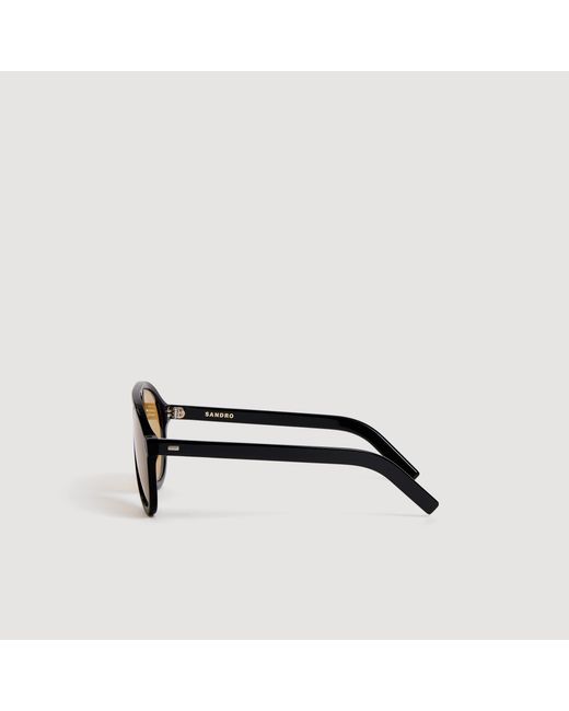 Sandro Black Acetate Sunglasses for men